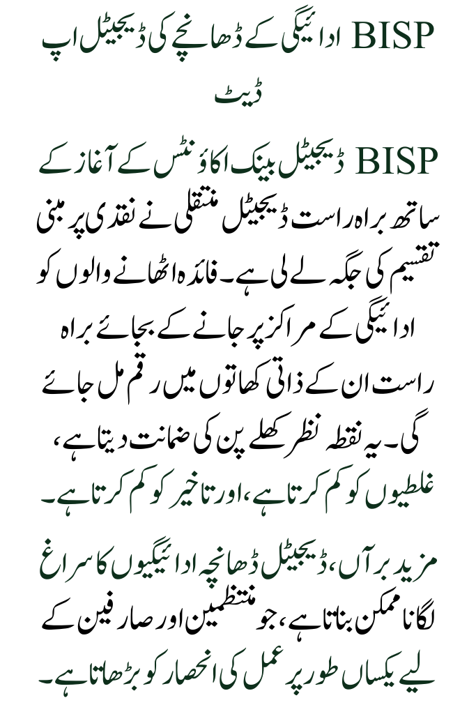 How 2026 BISP Digital Bank Accounts Will Operate