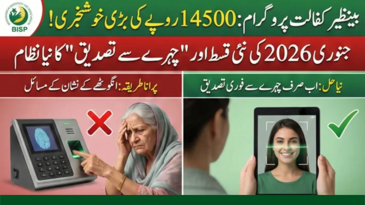 January 2026: Benazir Kafalat Face Verification System for 14500 New Qist