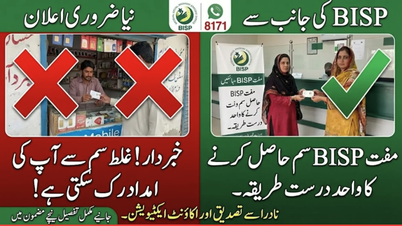 BISP 8171 Important Notice: Only at BISP Offices or Campsites Can You Receive Your Social Protection Wallet SIM Free